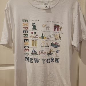 Vintage Experience New York Single Stiched White Tee Shirt sz Large .